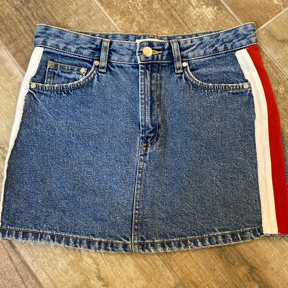 Patriotic denim skirt